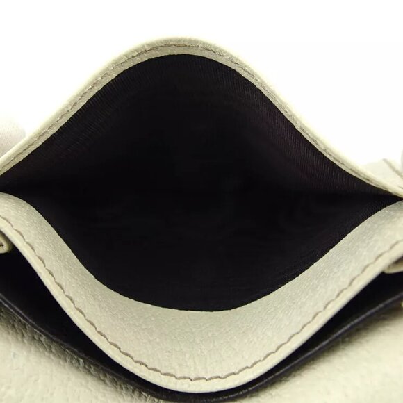 AUTHENTICITY GUARANTEED GUCCI card case GG canvas beige white canvas ?~ leather - Picture 6 of 9